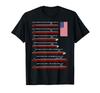 American Nuclear Submarine List Diagram Patriotic Flag T-Shirt