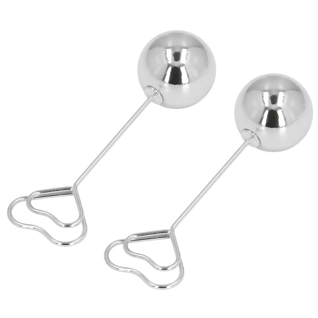 2Pcs Table Number Holder Heart Shaped Firm Stable Premium Metal Sturdy   Wide Application Place Card Holder