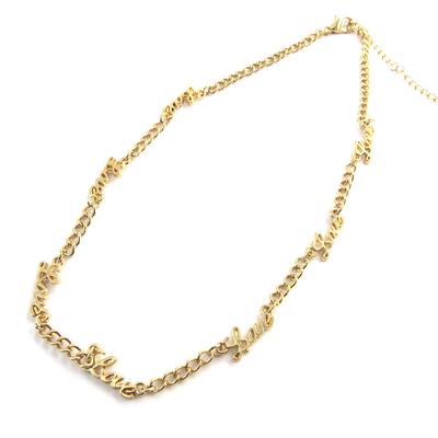 [M8174] - Dizajnový náhrdelník 'Love' pozlátený