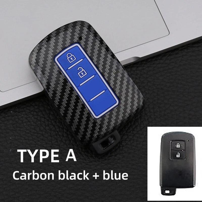 

Карбоновый чехол для ключей из АБС-пластика для Toyota Prius CHR Aygo Corolla Yaris RAV4 Camry Land Cruiser Highlander Prado Auris Avalon, аксессуары
