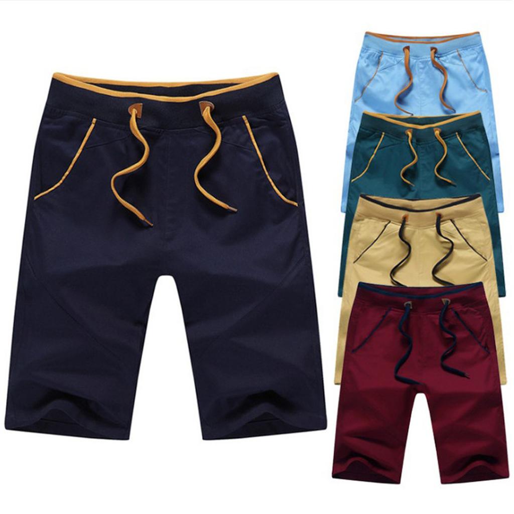 Men's New Summer Casual Baggy Shorts Fashionable Loose Cotton Colour Shorts