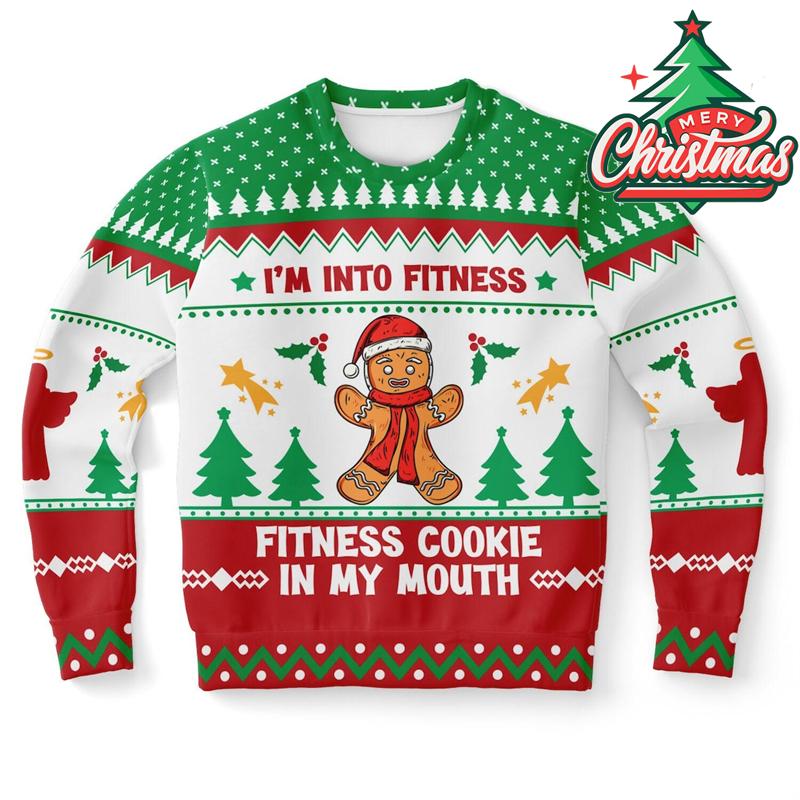Oh Snap Funny Gingerbread Christmas Ugly Sweater Men Clothes Cute Neon Print Loose Sport Sweater Festival Unique Gift Sweatshirt