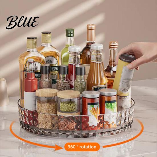 Plastic Spice Organizer 360 Degree Rotating Rack Lazy Susan Turntable Durable Kitchen for Cabinet Pantry Seasoning Bottle Holder Countertop