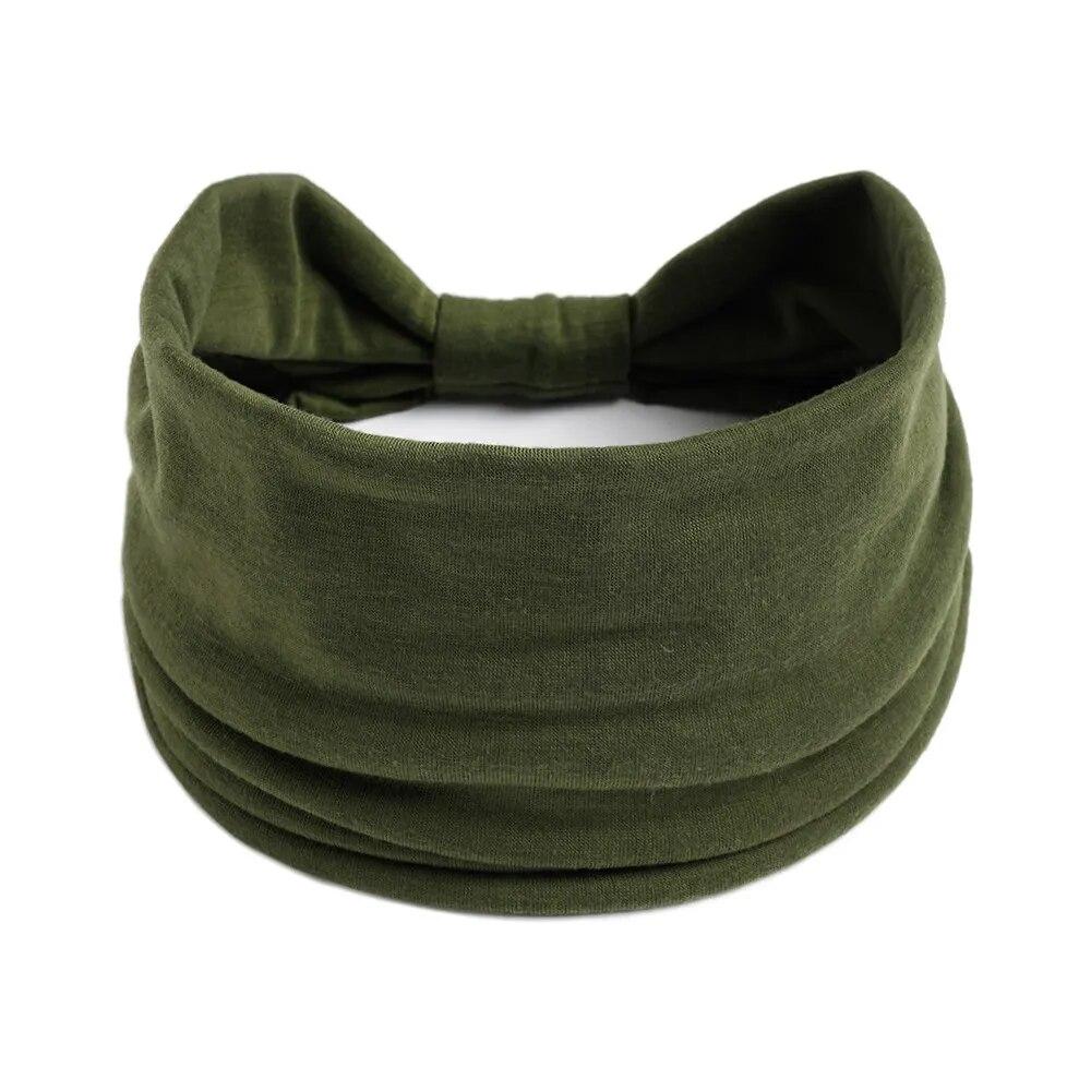 

1 шт., бохо, однотонные, широкие повязки на голову, винтажный узел, эластичный тюрбан, повязка на голову для женщин и девочек, мягкая бандана, аксессуары для волос