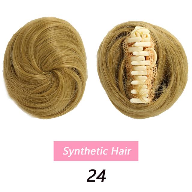 LUPU Synthetic Hair Bun Claw On Chignon Scrunchy Hairpieces PonyTail Chignon For Women Hair Extensions High Temperture Fiber