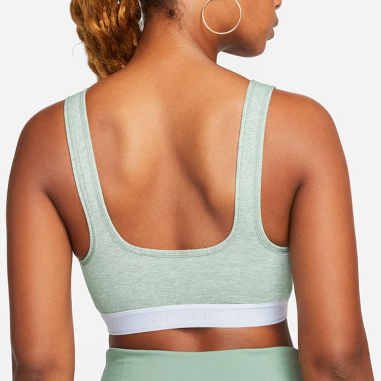 Nike Dri-Fit Womens Medium Support One-Piece Padded Sports Bra Women Underwear Smoke-Gray Jade DD1214-357