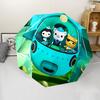 The Octonauts7 Print Automatic Umbrella, 8 Rib Iron Frame, Plastic Handle, Suitable for Outdoor Travel &Daily , Ideal Gift