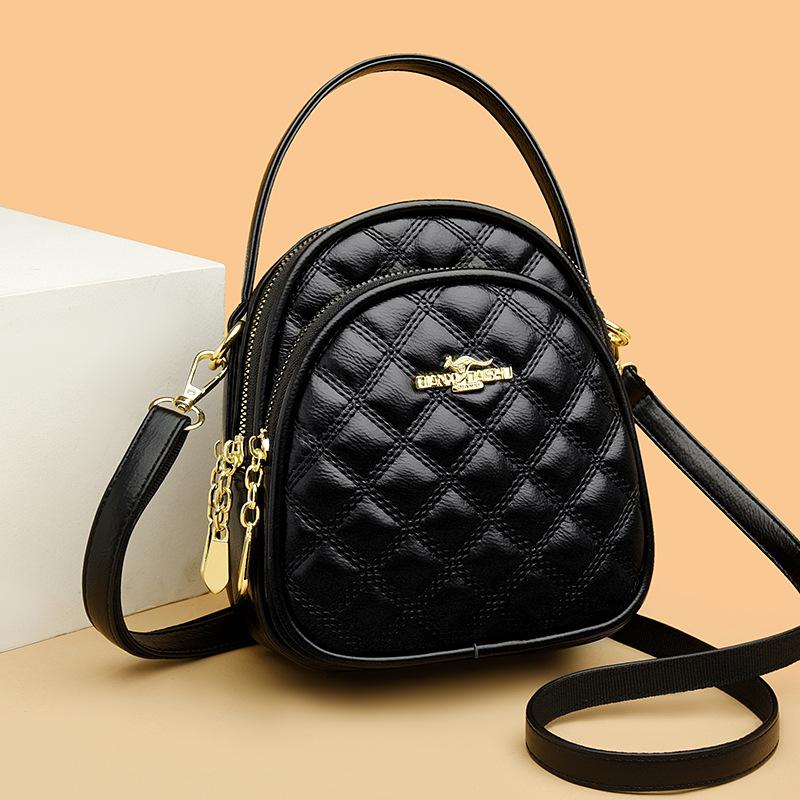 Diamond Embroidered Thread Women's Bag Mother Mobile Phone Bag Niche Double-layer Crossbody Bag Hand-held One-shoulder Crossbody Bag Bag