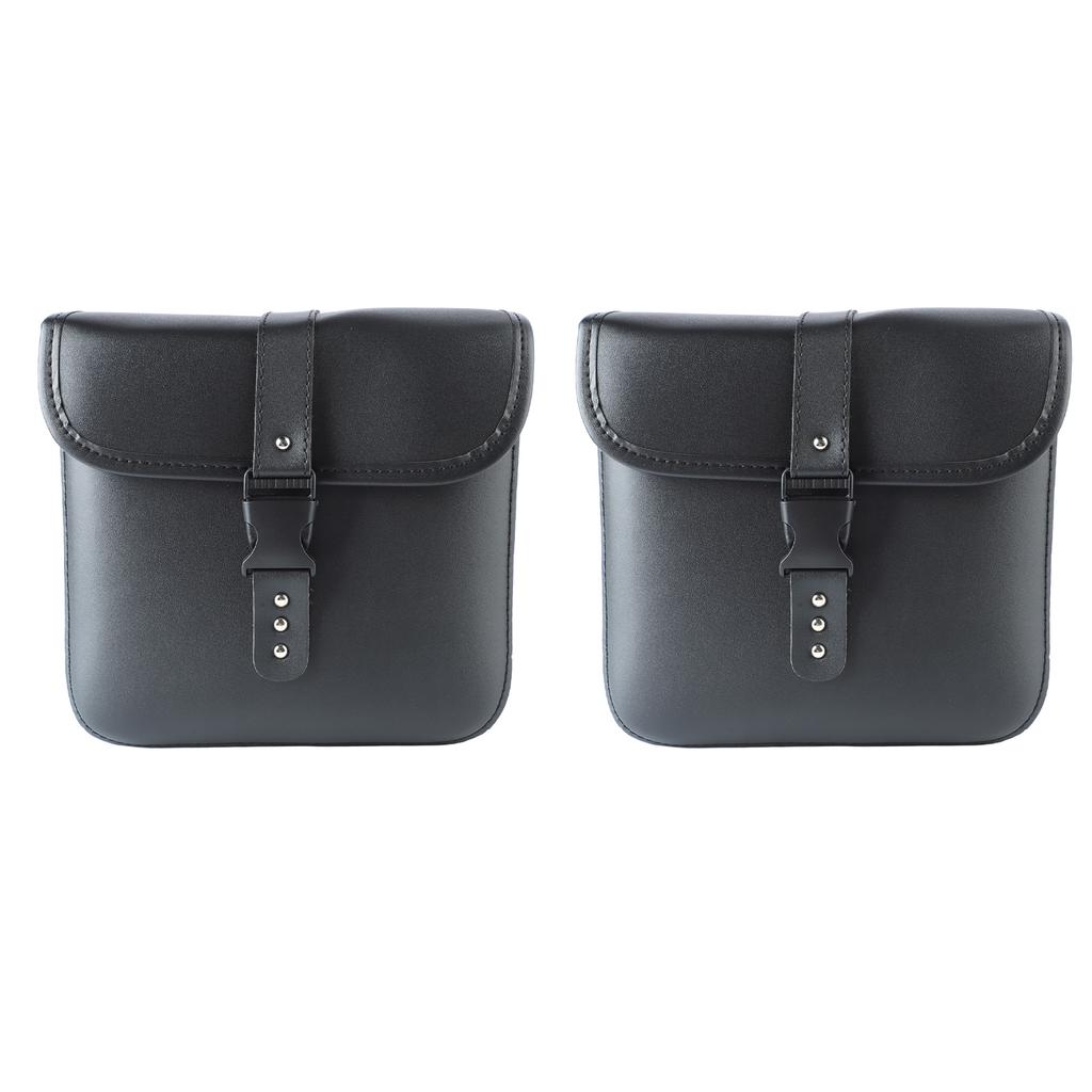 1Pair Motorcycle Saddlebags Waterproof Wear Resistant PU Leather Side Tool Bag for Motorbike