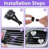 4Pcs Car Vent Clips, Bling Heart Air Vent Clips, Universal Air Conditioning Freshener Clip for Decorative White Car Accessories