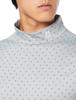 FootJoy Modern Classic Flower Icon Thermal Long Sleeve Mock Neck Golf Shirt, Men's Gray, Size M (FJ-F23-S11)