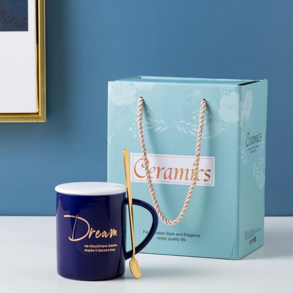 Xingyue Europäischer Ins einfacher geprägter Linien Kaffeetasse Keramiktasse Bürotasse Geschäftsgeschenk