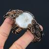 Moonstone ren koppartråd insvept handgjorda smycken armband armband justerbar för henne