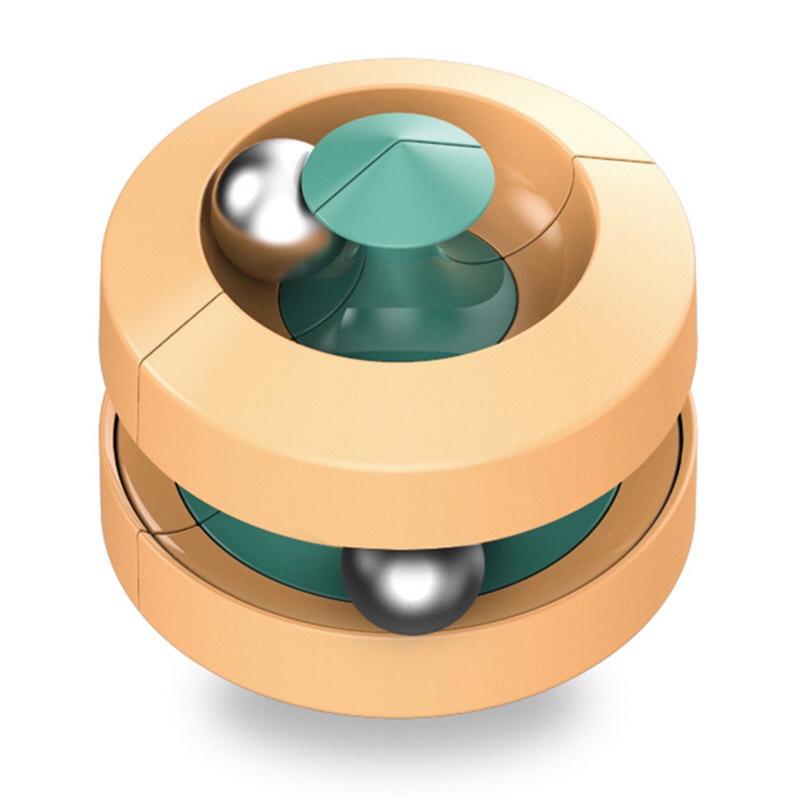 Unique Metal Marbles Adult Stress-relieving Toy, Creative Rotating Finger Track Ball Rubik's Cube, Fidget Spinner