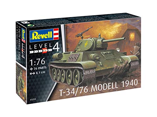 German Revell 1/76 Medium Tank T34/76 1940 Plastic Model Kit 03294