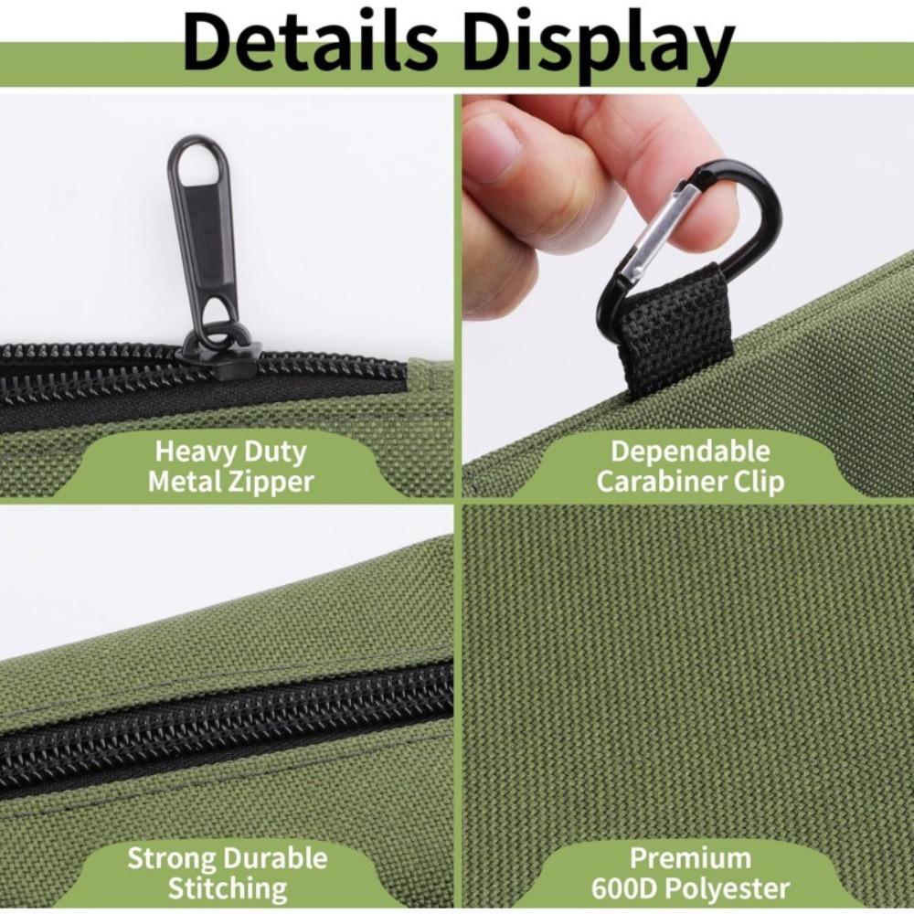 Wear-Resistant Zipper Tool Bag Pouch Multi-Function Tool Organizer For Electrician Gardening Woodworking Camping Use
