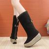 Fashion 2024 New Autumn And Winter Boots Retro Women's Knee-high Boots With Fashion Women's Platform High Boots