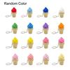 3D Printed Ice Cream Keychain Stress Relief Ice Cream Cone Sensory Fidget Key Ring Desk Toy Bag Backpack Purse Charm