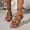 Women Flats Sandals Fashion Trend Anti-slip Sandals Wear-resistant Comfortable Shoes Lightweight Soft Soled Flat Shoes Women