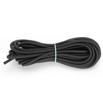 7mm 10m / 32.8ft Oblečení Kulatá Elastická Šňůra se Silnou Elasticitou pro Oblečení DIY Černá