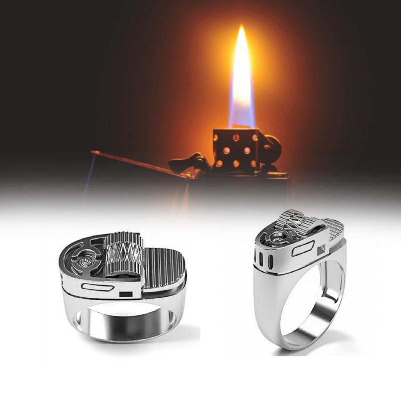 Ring Shape Lighter Alloy Jewelry Accessories Finger Ring Woman Gift Party Outfit