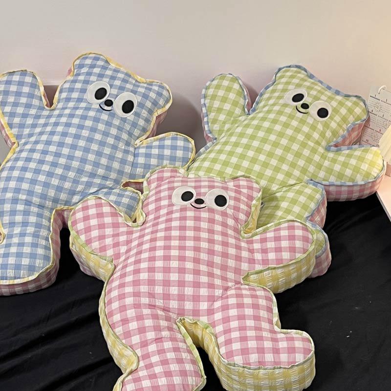 

Lovely Cartoon Bear Plush Pillow Stuffed Plush Toy Ultra Super Soft Fabric Bear Sofa Cushion Creative Christmas Birthday Gift 50cm синій