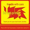 Large Self-Adhesive Fragile Sticker - Handle with Care, Do Not Press