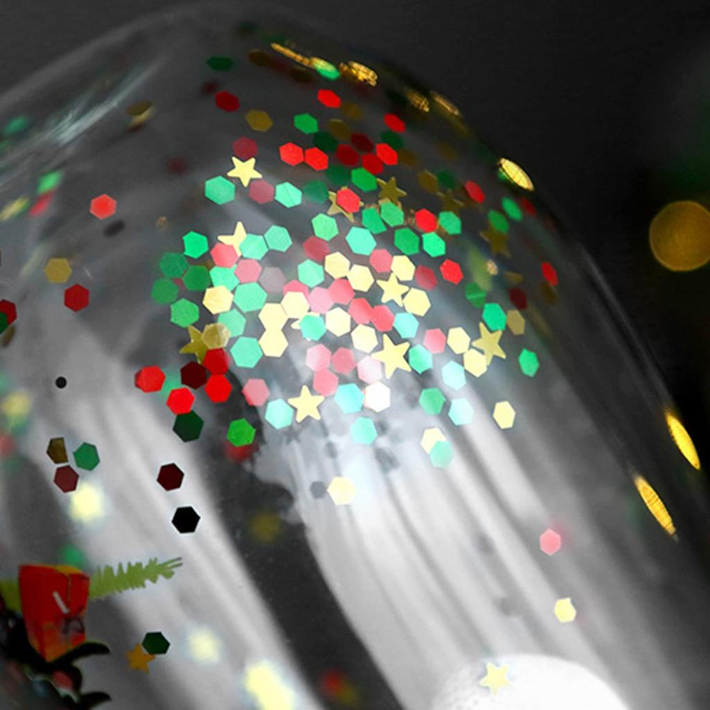 2 ks 10oz Bezkmenové sklenice na víno s vánočním stromkem: Třpytivé flitry, Dvojstěnná izolace | Slavnostní přípitky a sváteční veselí!