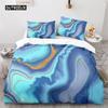 Colorful Marble Printed Pattern Bedspread Cover Package Microfiber Geometric Art Abstract Bed Cover Package King Dimension Queen Size For Girls Kids