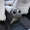For Mercedes Benz E Class W213 2016-2020 Carbon Fiber Style ABS Plastic Rear Row Armrest Box AC Vent Cover Trim Car Accessories