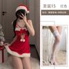 Sexy lingerie cute plush Christmas suit hollowed-out suspenders sexy breast uniform temptation