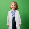 TOYANDONA Kids' Lab Coat, Doctor's Coat, Cosplay Costume, Size 110cm, ScientistDoctor, Halloween Costume, Doctor Play, Presentations, Lunch Wear,