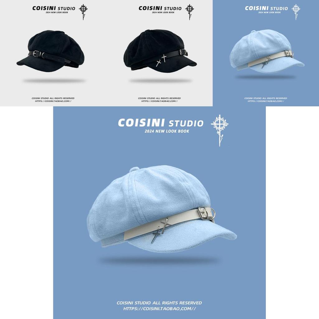 Unique Sweet Aesthetic Y2k Octagonal Hat For Women Cozy And Fashionable Spring Style