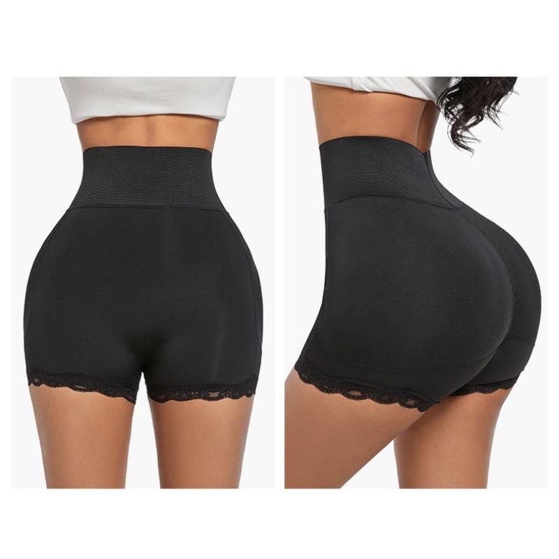 High Waist Butt Lifter Lace Trim Shapewear Shorts