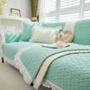 Four Seasons Universal Sofa Cushion Fabric Solid Color Fresh Cushion Cover Soft Scrub Cloth Cushion Modern Simple Sofa Cushion