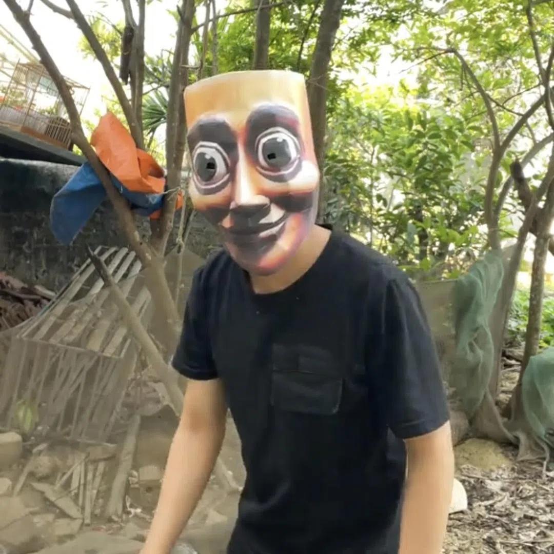 

Американский головной убор в виде маски Шанхай Цзин, бумажная модель, сделай сам, оригами, деревянный человек