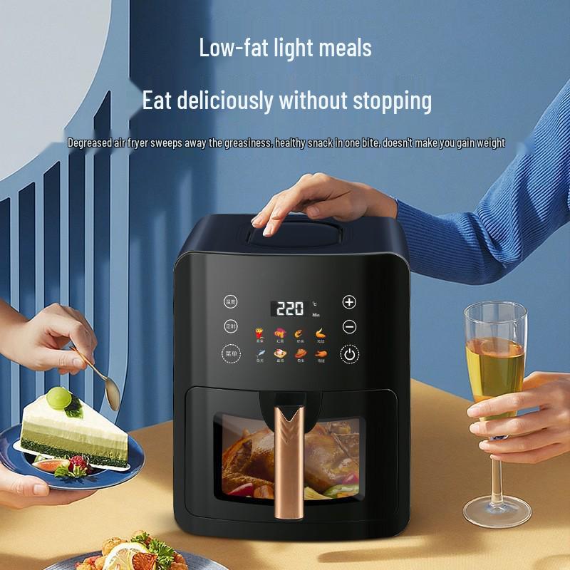Smart Stainless Steel Air Fryer with Visual Display - Large Capacity, US Standard