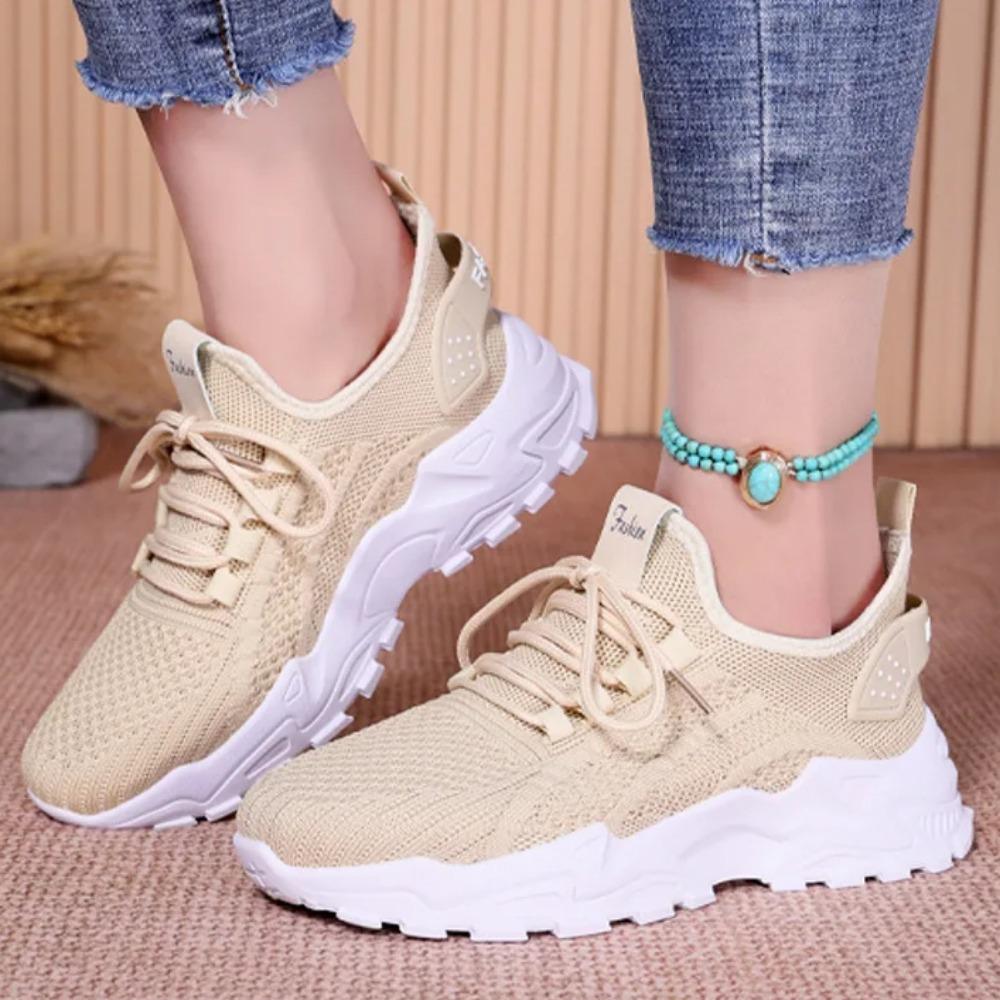 Lässige Ballerinas Sneakers für Damen Rosa Grau Mesh Bequem Tenis Feminino Damen Trainer Damen Plateau Laufschuhe