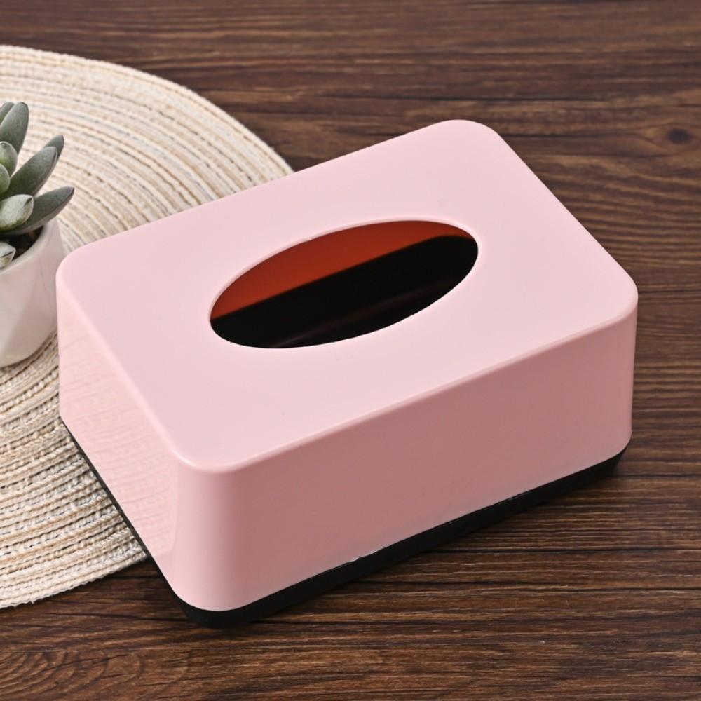 Solid Color Tissue Box Square Tissue Case Simplicity Design Napkin Holder Home Use