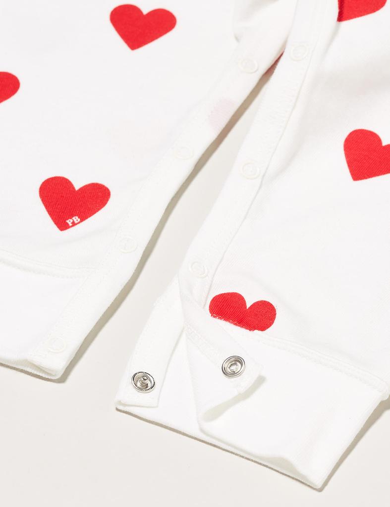 Heart Print Legless Romper Baby Girl A00E901 12MONTH Red PB21 PB200 [Petit Bateau]