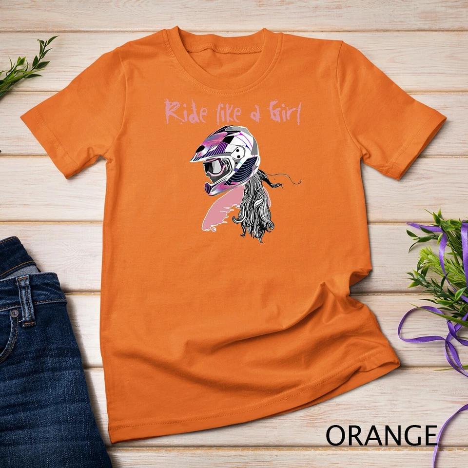 Motocross Shirt Women Dirt Bike Girls Tee RIDE LIKE A GIRL Unisex T-shirt 6 2XL