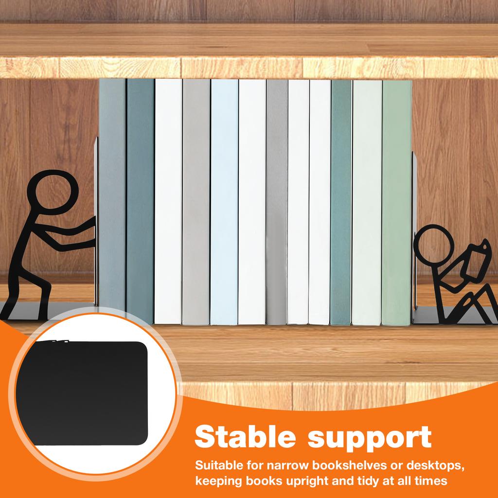2 Stück Desktop Buchstütze Metall Dekoratives Bücherregal Rutschfester Dokumentenorganisator Buchaufbewahrungsregal Stabiler Schreibtisch Buchstopper Halter