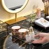 Clear Plastic Desktop Organizer: Multi-Use Handheld Makeup Storage Box