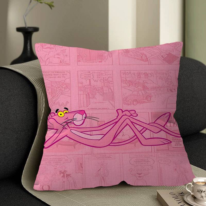 Cartoon PPink PPantherS Maple Design Cushion Cover Happy Autumn Harvest Decor Holiday Decorati Pillow Cover