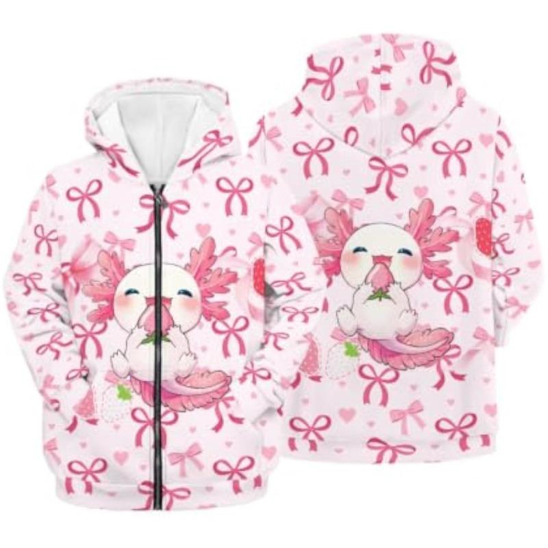 Women'S Zip Up Hoodie 3D Printed Hooded Sweatshirt Hoody Coat with Pocket