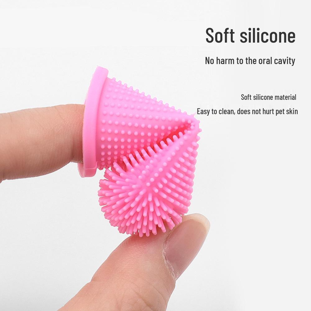 Silicone Finger Toothbrush for Dogs and Cats - Soft Gum Care Brush