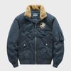 Men's Washed Cotton Flight Jacket - Loose Fit, Drop Shoulder, Thick Casual Workwear Coat