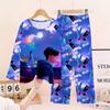 New Demon Hunters Children's Pajamas Long Sleeve Cartoon Girls Babies Middle and Older Children's Loungewear Set