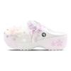 Crocs Classic Clog Floral Language EVA Korean Minimalist Style Comfortable and Elegant Clog Shoes Unisex In Taro Purple