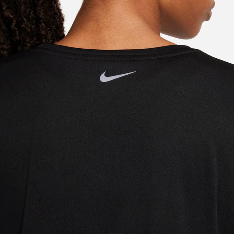 Nike Mesh Splicing Quick-Dry Breathable Sports Long Sleeve T-Shirt Women Tops Black DJ0954-010